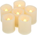 Flameless Flickering LED Votive Tealight Candles Battery Operated with Timer / 6 Hours On and 18 Hours Off Per Cycle, LED Tea Light Candles for Outdoor Halloween Pumpkin Light Christmas Decorations