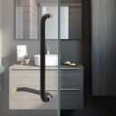 Glass Door and Window Handles Modern Shower Door Handle, Black Pull and Push Sliding Glass Door Handle Sets for Bathroom or Kitchen, Hole Centres 225mm+425mm