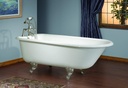 Cheviot 2093-WW-6-CH Products Traditional Cast Iron Bathtub 6" Drilling, Chrome