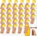 Sliner 36 Set 16 oz Clear Honey Squeeze Bottle Plastic Honey Jars with Leak Proof Flip Top Lid and Thank You Tag Honey Container Empty Refillable Maple Syrup for Storing and Dispensing