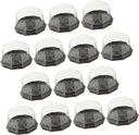 100pcs Cake Containers with Lids of Transparent Moon Cake Carriers for Pastries and Desserts for Weddings and Celebrations