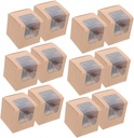 40pcs Cupcake Takeaway Boxes Kraft Storage Containers Lids for Weddings Parties and Home Baking Individual Cupcake Holders for Desserts and Favors