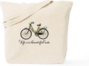 CafePress Life Is A Beautiful Ride Tote Bag Reusable Natural Beige Canvas Shopping Bag