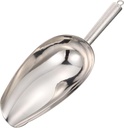 GANAZONO Multi-functional Stainless Steel Ice Scoop for Kitchen and Bar Use Ergonomic Design Versatile Grain Shovel for Ice Flour Beans and Candy