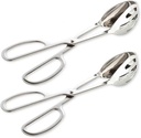 KEBE 2-PACK Serving Tongs for Buffet Party Catering, Thickening Food Serving Salad Cake Bread Kitchen Tongs, Stainless Steel