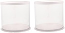 2Pcs Round Cake Carrier with Transparent Lid Cake Packing Box for Birthday and Party Baking and Oil Design and Transport