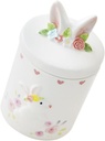 HEALLILY -shaped Ceramic Candy Jar for Easter Treats Festive Storage Canister for Cookies Mints and Chocolates Decorative Kitchen Tea Canister Sealed Design