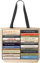 Banned Books Tote Bag Library Vintage Removed Novel Bag (Black Handle)