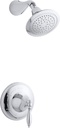 Kohler TS313-4M-CP Finial(R) Traditional Rite-Temp(R) shower valve trim with lever handle and 2.5 gpm showerhead, Polished Chrome