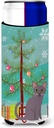Caroline's Treasures Korat Cat Merry Christmas Tree Michelob Ultra Hugger For Slim Cans, Slim Can, Multicolor