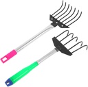 2pcs Garden Hand Rakes with Teeth and Teeth for Loosening Soil and Planting Flowers Ergonomic Handle for Comfortable Grip Lightweight Portable Gardening Tools