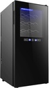 36 Bottle Compressor Wine Cooler Refrigerator Freestanding Quiet Operation Wine Fridges Cellar Digital Touch Display Double-Layer Glass Door