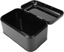 Multi Functional Iron Bread Box Food Storage Container Capacity Kitchen Organizer Black Holder for Home Bakery Coffee Shop