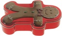 Homeford Gingerbread Man Christmas Cookie Tin Round Container, 7-Inch