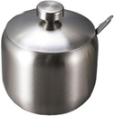 Sugar Bowls 430ml Stainless Steel Sugar Bowl with Lid and Spoon Salt Pepper Spices Bowl Spice Jar Seasoning Pot Condiment Container for Home Kitchen