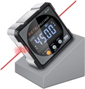 Digital Angle Finder with Electronic Laser - 4-side Strong Magnetic Angle Gauge, Cube Inclinometer with Backlight, Table Saw Miter Protractor, Woodworking Measuring Tool, Level Box for Hanging
