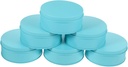 6pcs Round Metal Tinplate Cookie Tins Candy Storage Jars with Lid Stylish Gift Box for Treats Snacks and Items for Home and Kitchen Use Blue