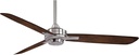 Minka-Aire F727-BN/MM, Rudolph 52" Ceiling Fan, Brushed Nickel Finish with Medium Maple Blades