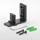 Upgraded Sliding Barn Door Bottom Floor Guide with Adjustable Roller, Wall Mount Floor Guide, Smoothly and Quietly, Easy to Install, Fits up to 2" Thickness Door, Black, 1Pack