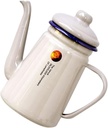 1piece Handled Enamel Coffee Kettle Handmade Water Pot for Home Brewing Elegant Design for Tea Parties and Gatherings for Cafes and Restaurants