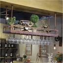 Hanging Glass Storage Rack Organizer,Bar Glass Storage Rack for Bar Counter,for Kitchen, Bar,Wine Cellar Storage,Organizer,Display(Color1,150x35cm)