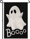 Halloween Ghost Garden Flag 12x18 Inch, Double Sided Holiday Burlap Yard Flag for Outdoor Decoration