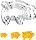 5Pcs Mexican Bread Mold With 5 Sizes Pig Cookie Cutter, Stainless Steel Double Sided Mold Stamp Biscuit Cutting Machine for Baking Biscuits Bread Mold(5)