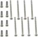 Door Handle Screws, 8PCS, Silver, M4x60mm