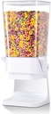Cereal Dispenser Countertop with lids, 5L Organization and Storage Containers for Kitchen and pantry, Plastic Containers for food, Cereal, Rice, Beans, Grains, Nuts, Oatmeal, Pet food, White, 1Pc