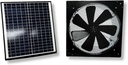 4 Seasons Solar Gable Fan, 1600 CFM, 2400 sq ft, Thermostat, 20W panel