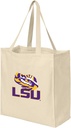 Reusable LSU Grocery Bags or LSU Shopping Bags NATURAL COTTON