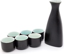 Tea set wine glass, Japanese Sake Set, Sake Cup Set，Sake Bottle Crafts Cup，Sake Pot and Sake Cup， Japanese Sake Set Japanese Sake Set with a Gift Box Traditional Ceramics Sake Sets 1 Pot and 6 Cups Tr