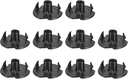 uxcell #8-32 T-Nuts, Zinc-Plated Carbon Steel 3-Pronged Tee Nuts Threaded Inserts for Climbing Holds and Wood Working, Black 20Pcs