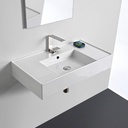 Scarabeo 5123-One Bathroom Sink, One Hole, White