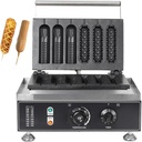 Commercial 2-in-1 hot dog and corn waffle maker,Professional 1550W Waffle Stick Maker,Stainless Steel Baker,Non-Stick Teflon Coating,50-300℃/122-572℉ Adjustable