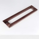 Glass Door Handle Set,Heavy Duty Stainless Steel Double Side Bar Handle,Square Shop Push Door Pull,Retro Back to Back Handle,for Wood Timber Steel Barn Door/Black/Hole TER 1200Mm (Rose Ho