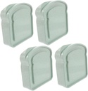 4pcs Sandwich Storage Containers with Lid Toast Shaped Bread Box Lightweight Lunch Box for Fruit Snacks and Sandwiches