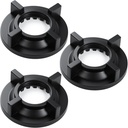 3 Pcs 1/2" Faucet Nut, Mounting Lock Nut for Faucet, Faucet Lock Nuts, Faucet Parts Replacement, Mounting Accessories for Bathroom, Kitchen, Bathroom, Basin (Black)