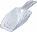 Cabilock 2 Sets of Plastic Food Scoops Versatile Ice Shovels for Kitchen and Bar Food-Grade Ice Cube and Flour Scoops for Cereal Sugar and Candy