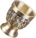 Garneck Vintage Whiskey Chalice with Animal Engraving Mini Embossed Goblet for Elegant Drinking Experience Sturdy Base Unique Design for Spirits and Cocktails