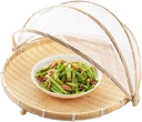 Bread Boxes, Vietnamese Food Serving Tent Tray Mesh Food Storage Basket Home Food Storage Basket with Mesh Gauze Cover Container (Beige B)