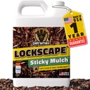 Lockscape Sticky Mulch Glue for Landscaping (64 Ounce) - Lasts Up to 2 Years, Non-Toxic, Ultra Concentrated Landscape Binder - Strong Mulch and Pine Straw Glue for Landscaping, Pine Straw & More