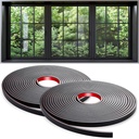 59 Ft Window Grille Inserts Grid Kit, Self-Adhesive Peel and Stick Trim Molding Window Trim Molding Grids, DIY Crown Molding Peel & Stick for Tile Edge Trim, Windows Door Frames(2 Black)