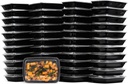 32 oz Reusable Food Storage 100 Pack Containers with Lids by EcoQuality – Rectangular BPA Free Freezer, Microwave & Dishwasher Safe – Airtight & Watertight Stackable, Lunch Meal Prep, To-Go, Bento Box