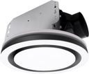 Akicon Bathroom Exhaust Fan with Light, 90 CFM, 1.5 Sones, 15W Dimmable 3CCT LED Light with 5W Night Light Ventilation fan for Bathroom, Kitchen and Home, Round, Black