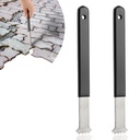 Paver Removal Tool, 2 Pcs Paver Extractor Tool with Joint Scraper Micro Teeth & Gripper Slots, for Garden Lawn Yard Patio Brick Block Replacement