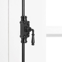 A29 Hardware 2 Feet Lever Style Iron Cremone Bolt for Cabinets, Black Powder Coat Finish, Available Only in Right Hand Configuration
