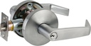 Falcon B581PD D 626 C Keyway B Series Grade 2 Medium Duty Cylindrical Chasis Non-Handed Lock, Storeroom Function, Schlage C Keyway, 6 Pin Conventional Cylinder, Keyed Different, Dane Lever, Satin Chrome Finish