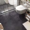 FunStick 15 Pcs Charcoal Grey Peel and Stick Floor Tile Bathroom Vinyl Flooring Waterproof 12x12 Inch Grey Slate Tile Flooring Stick on Laminate Flooring for Kitchen Removable Sticky Linoleum Flooring