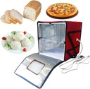 Sourdough Proofing Box, Temperature Controlled Proofing Box, Folding Proofing Box for Bread Making, Zip Closure, W/Internal Shelves (S)